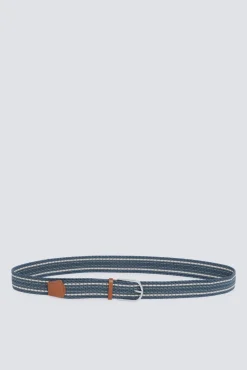 Ceinture tressée à rayures