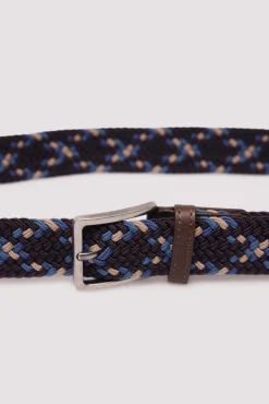 Ceinture tressée multicolore
