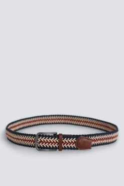 Ceinture tressée tricolore