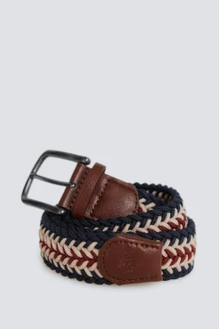 Ceinture tress&eacute;e tricolore