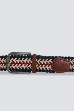 Ceinture tress&eacute;e tricolore