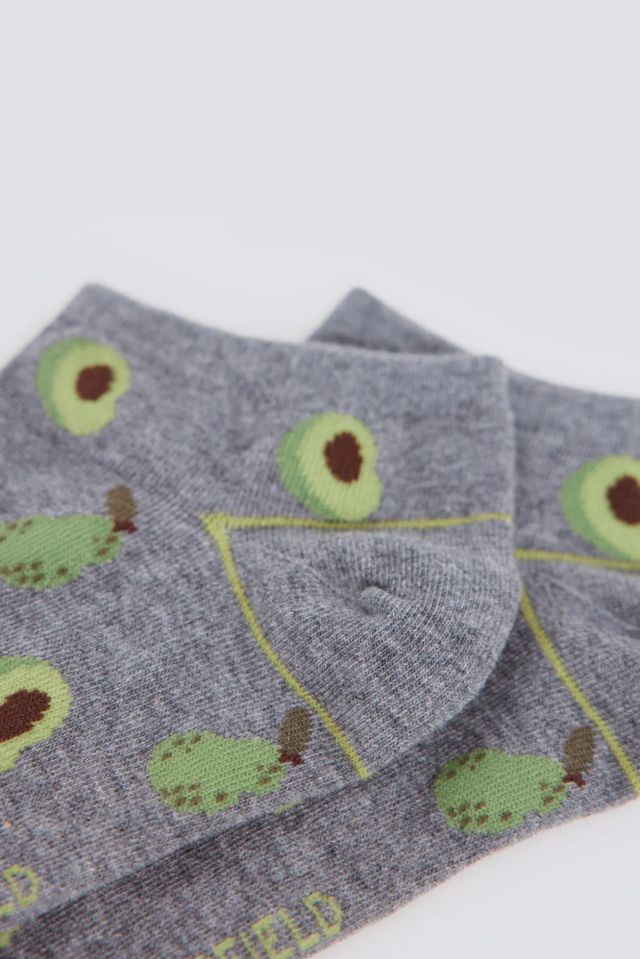 Chaussette cheville vert avocat