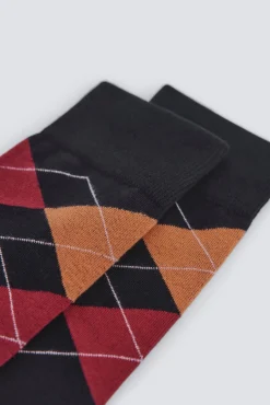 Chaussette longue &agrave; losanges