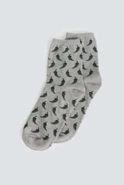 Chaussette longue à motifs poivrons