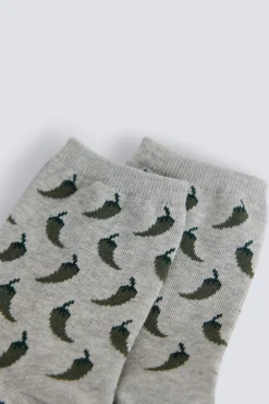 Chaussette longue &agrave; motifs poivrons