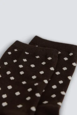 Chaussette longue &agrave; pois