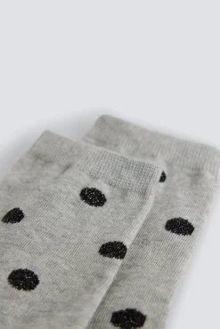 Chaussette longue &agrave; pois