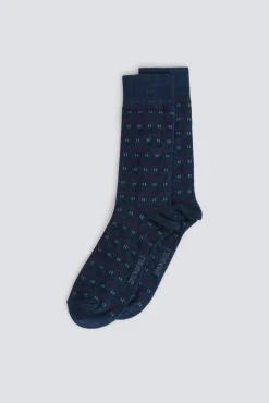 Chaussette longue micro-brodée