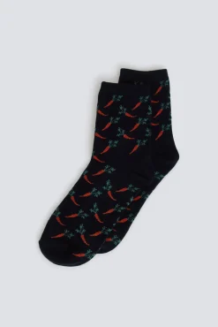 Chaussettes longues à motifs carottes