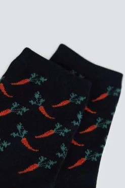Chaussettes longues &agrave; motifs carottes