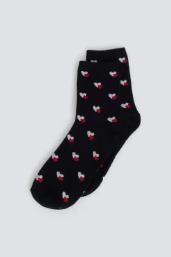 Chaussettes longues à cœurs