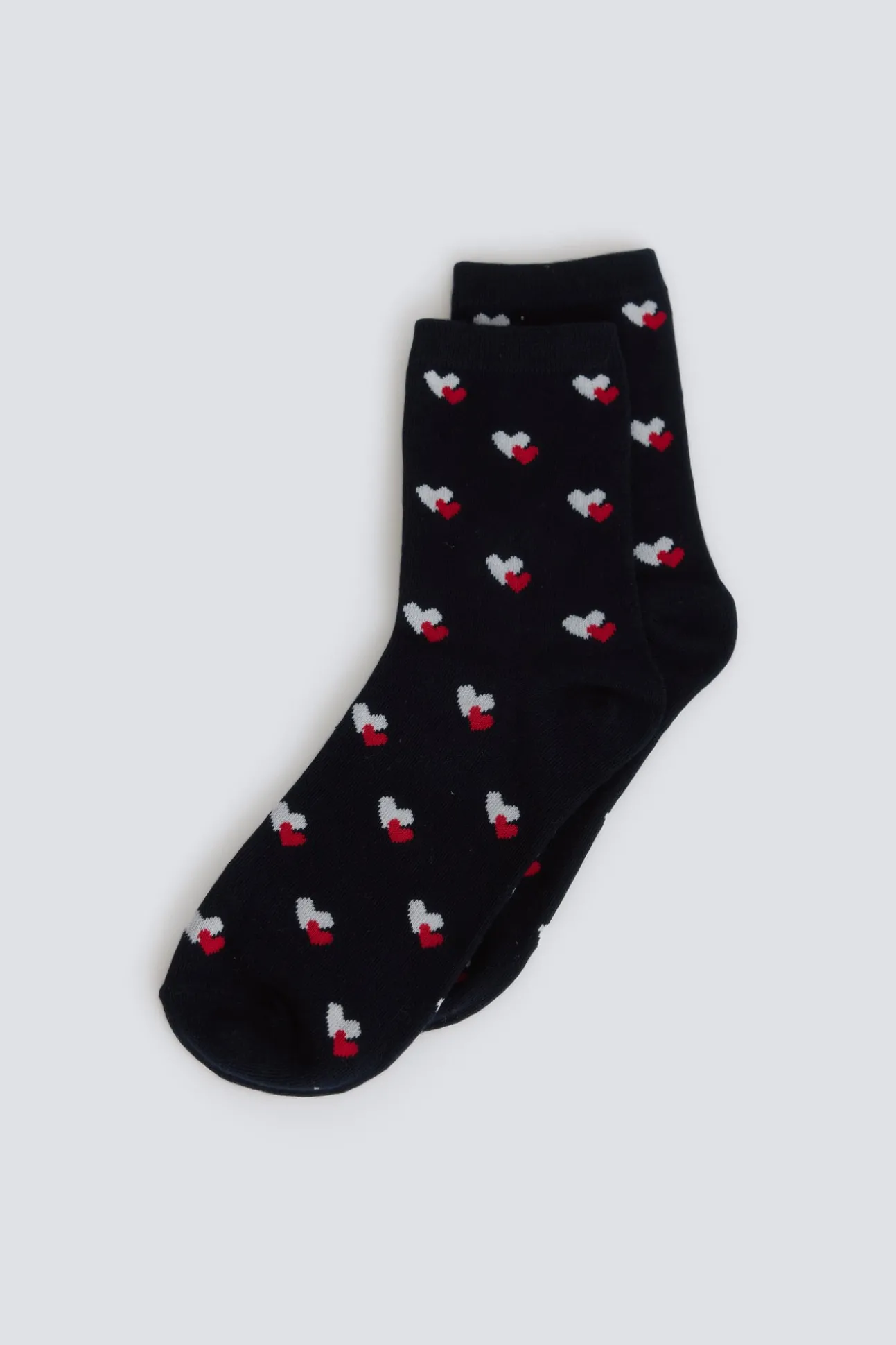 Chaussettes longues à cœurs