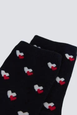 Chaussettes longues &agrave; c&oelig;urs