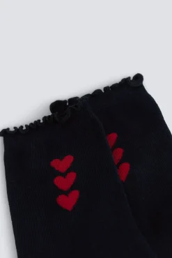 Chaussettes longues &agrave; c&oelig;urs