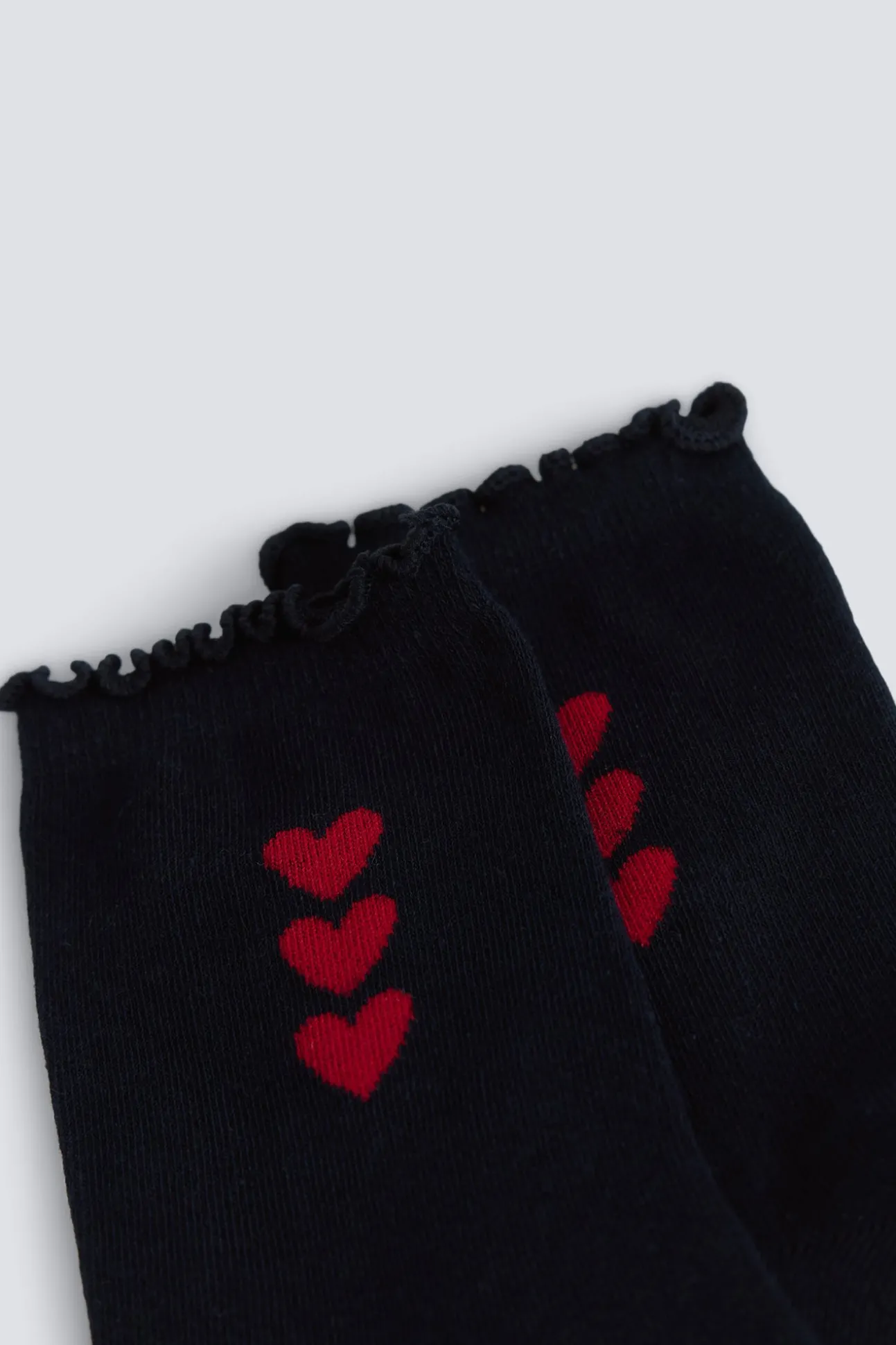 Chaussettes longues à cœurs