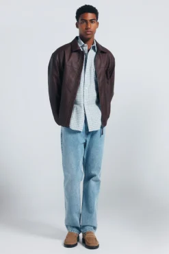 Chemise &agrave; carreaux en coton flamm&eacute;