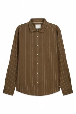 Chemise &agrave; rayures en lin