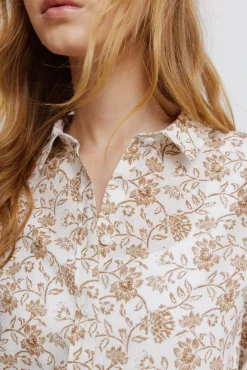 Chemise basique effet lin