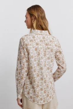 Chemise basique effet lin