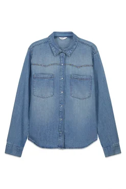 Chemise canezou en denim