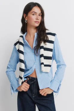 Chemise en coton cintr&eacute;e