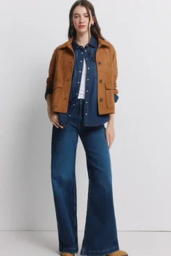 Chemise en jean avec poches en coton