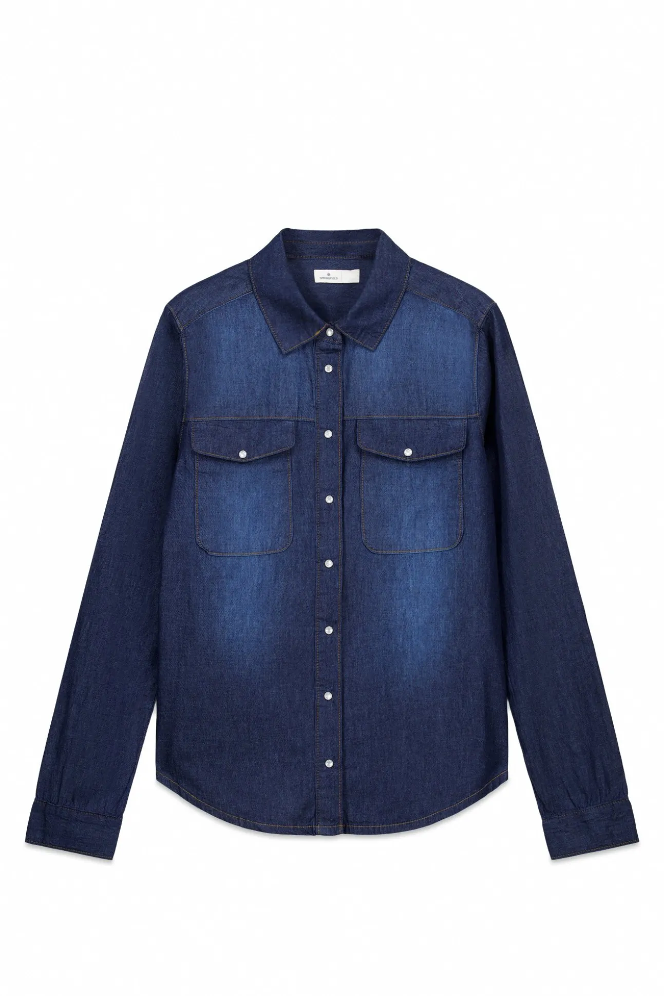 Chemise en jean avec poches en coton