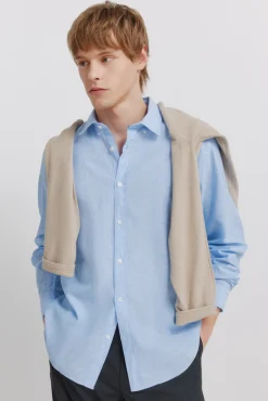 Chemise en lin à rayures