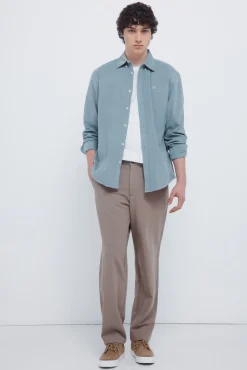 Chemise en micro velours c&ocirc;tel&eacute; c&ocirc;tel&eacute;