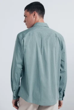 Chemise en popeline micro- imprim&eacute;