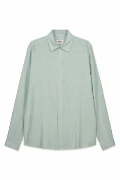 Chemise fil à fil en lin et viscose