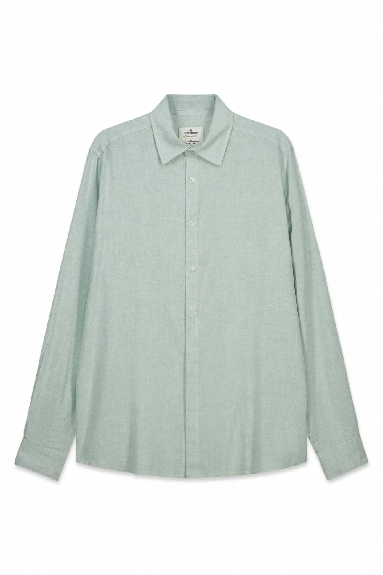 Chemise fil à fil en lin et viscose