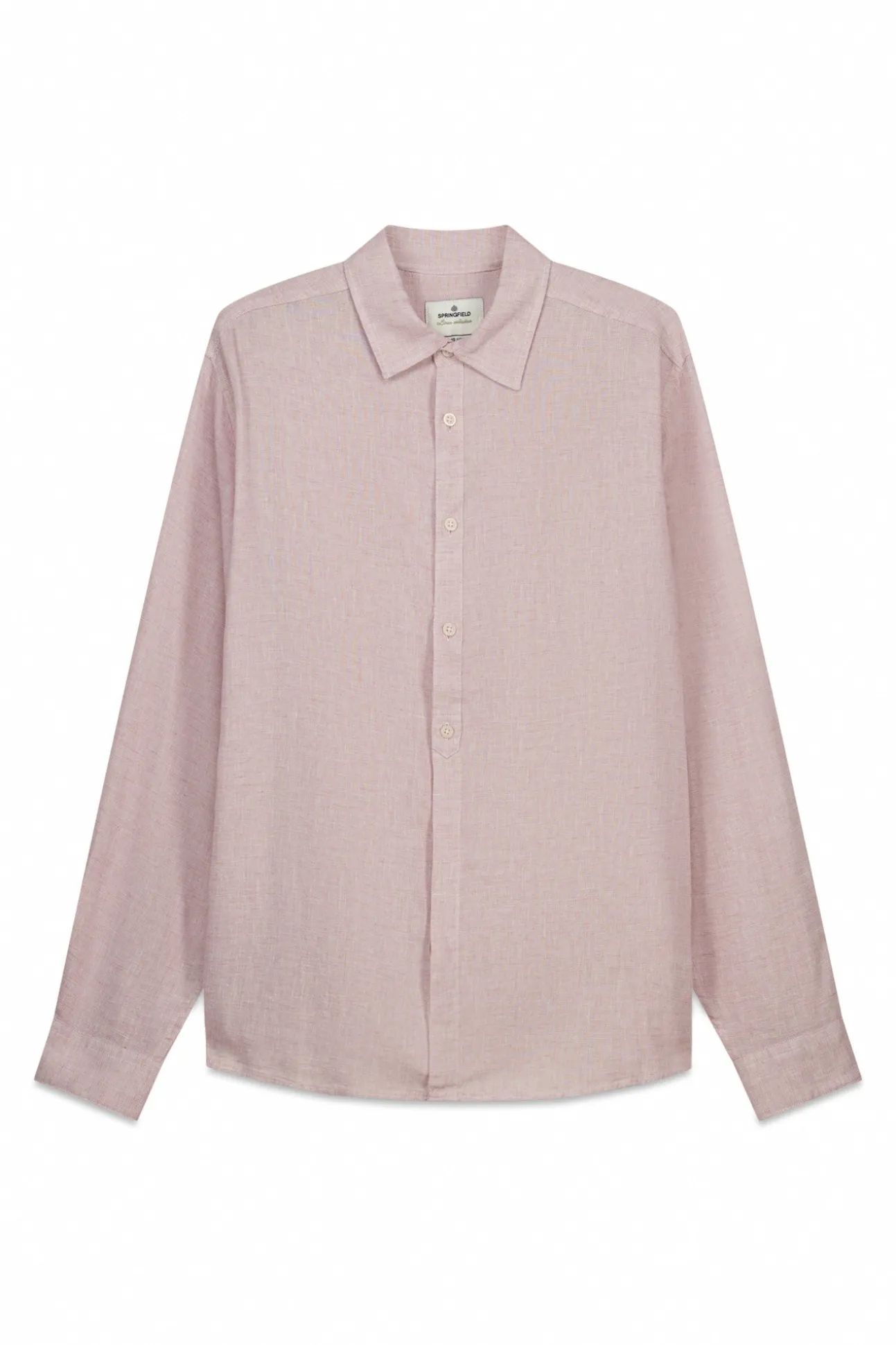 Chemise fil à fil en lin et viscose