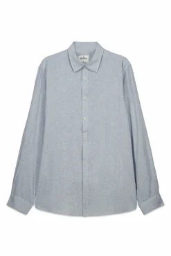 Chemise fil à fil en lin et viscose