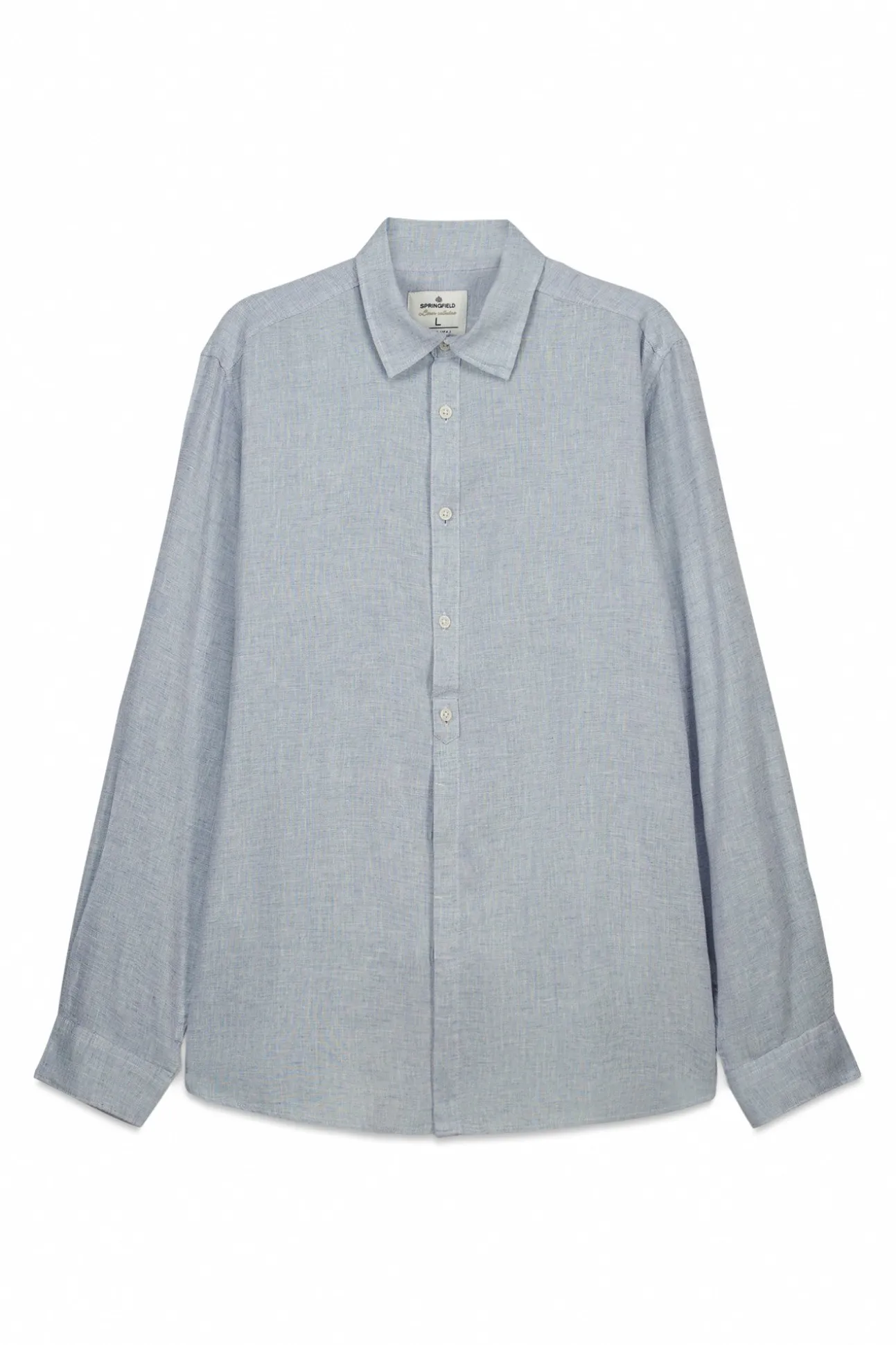 Chemise fil à fil en lin et viscose