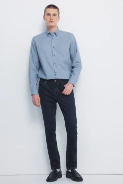 Chemise habill&eacute;e structur&eacute;e bicolore