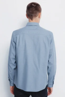 Chemise habill&eacute;e structur&eacute;e bicolore