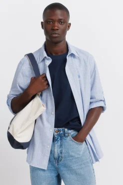 Chemise l&eacute;g&egrave;re micro-rayures