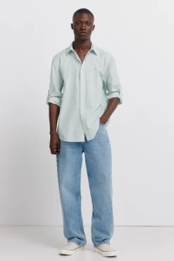 Chemise l&eacute;g&egrave;re micro-rayures