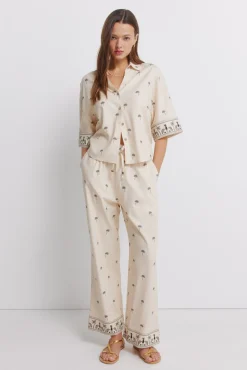 Chemise manches courtes imprim&eacute;e oversize
