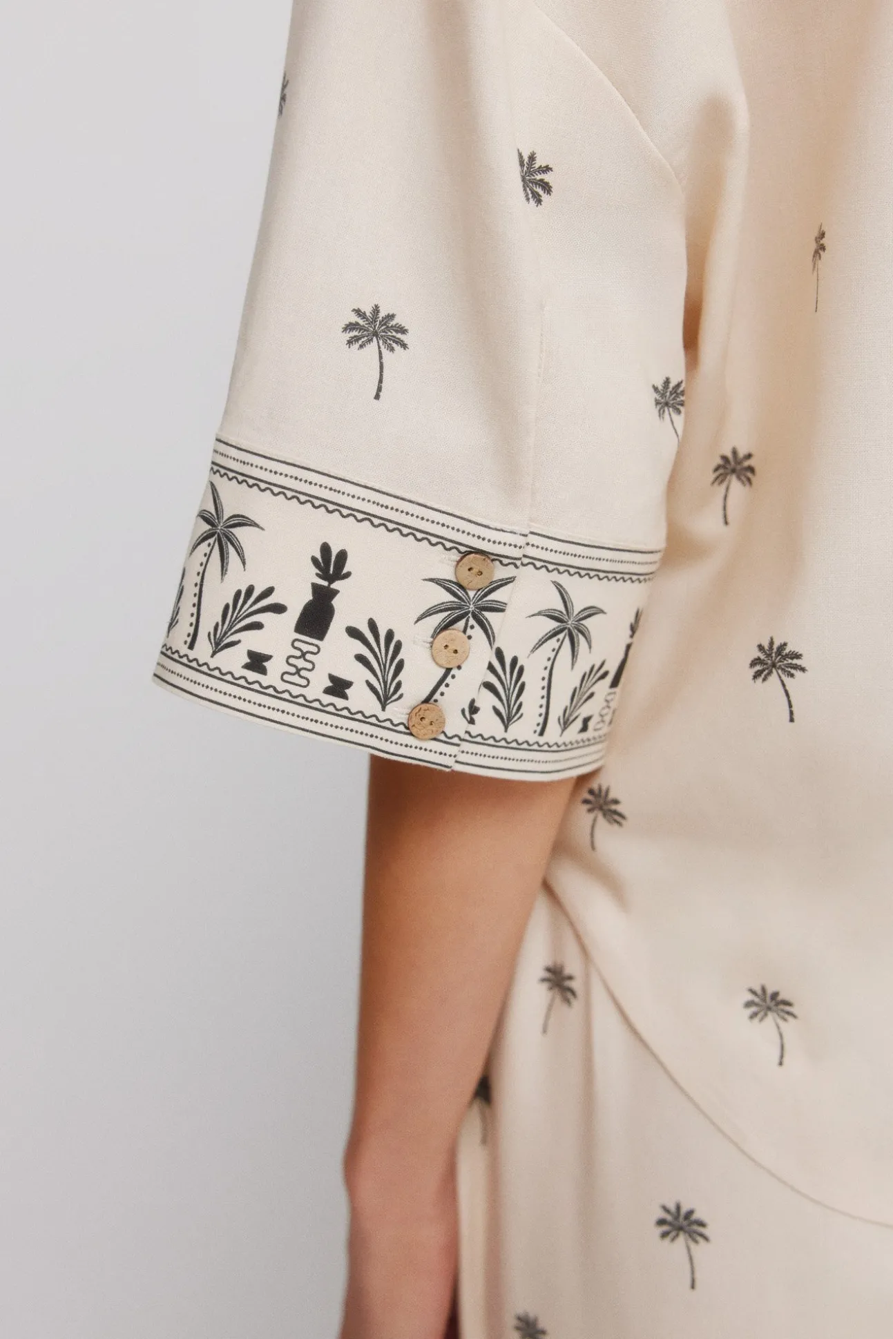 Chemise manches courtes imprimée oversize