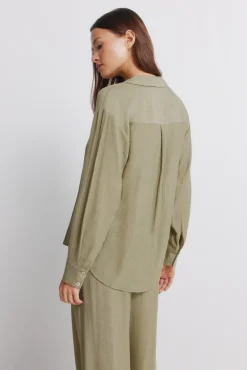 Chemise manches longues &agrave; rayures