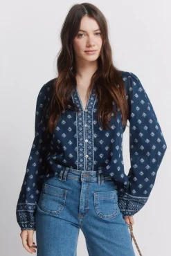 Chemise manches longues imprim&eacute;e