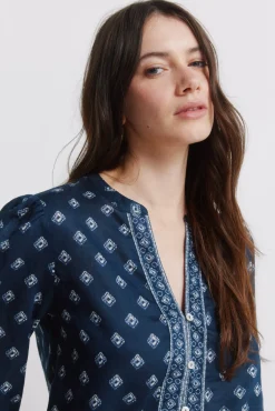 Chemise manches longues imprim&eacute;e