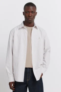 Chemise oxford &agrave; rayures infroissable
