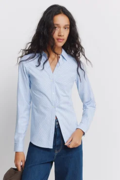 Chemise Oxford en coton à col en V