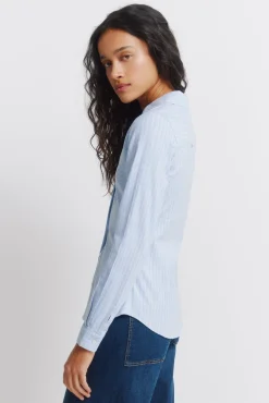 Chemise Oxford en coton à col en V