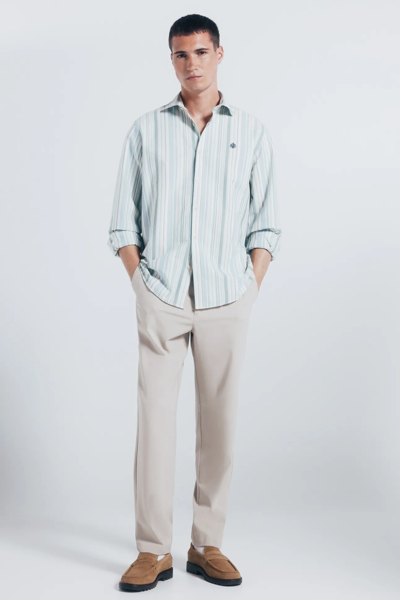 Chemise Oxford rayures