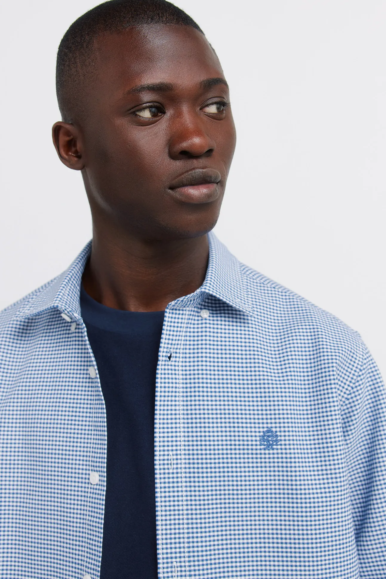 Chemise oxford vichy infroissable
