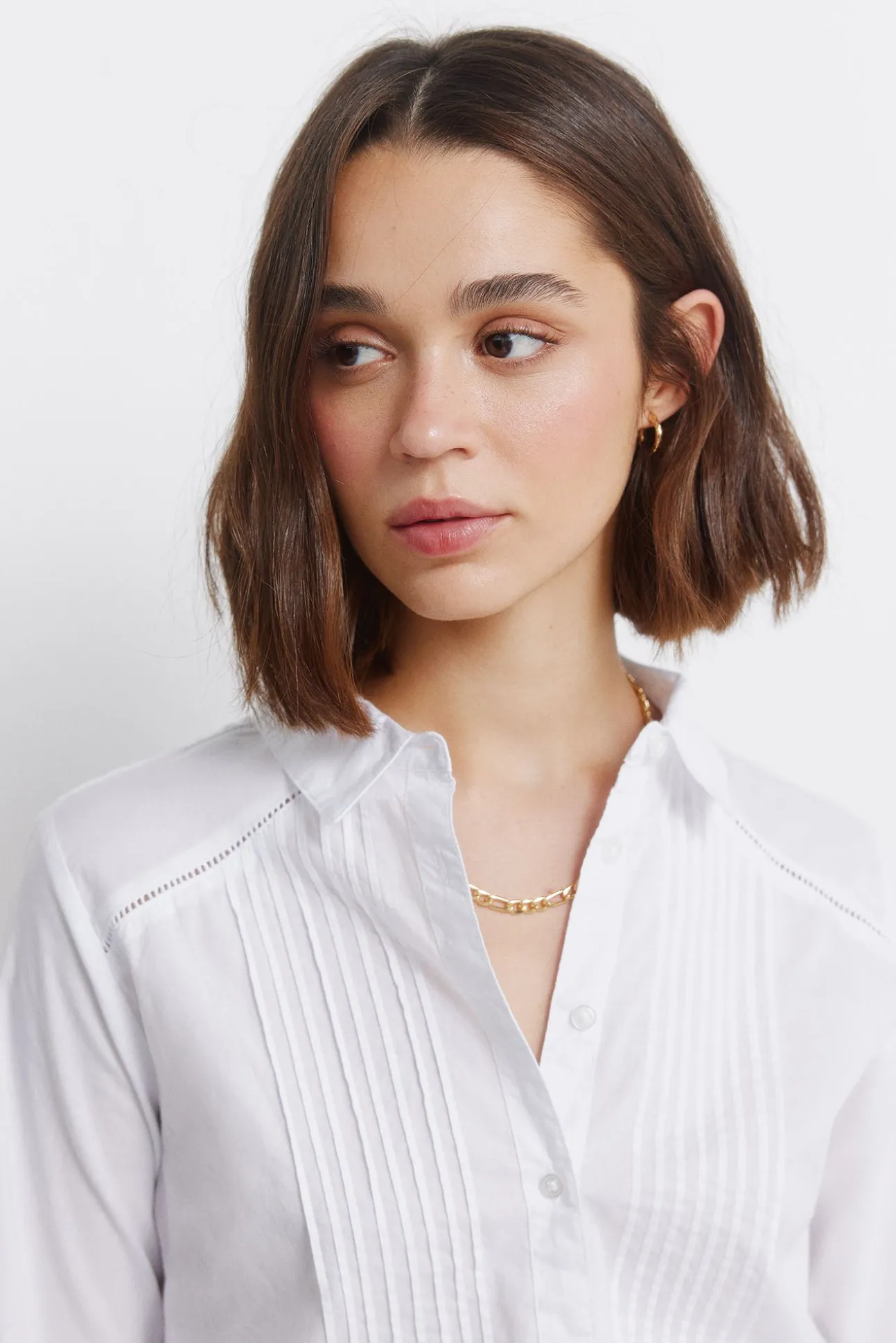Chemise plissée manches longues